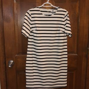 Black and white striped dress